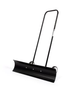 The Snowcaster 70SNC 36-Inch Heavy Duty Bi-Directional Wheeled Snow Pusher, Black