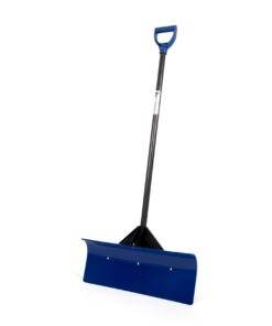 The Snowcaster 24UPH Snow Shovel Pusher and Barn Shovel with 24-Inch Heavy Duty Plastic Blade, Blue